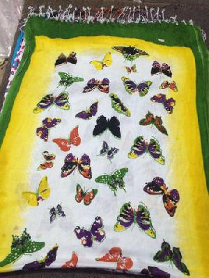 Pashmina Butterfly Print Stole