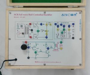 SCR Full Wave-Half Controlled Rectifier with Resistive & Inductive Load SC-413