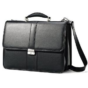 Men Black Leather Executive Bag