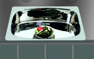 Oval Shaped Stainless Steel Single Bowl Kitchen Sink