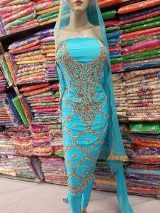 Designer Embroidered Unstitched Suits