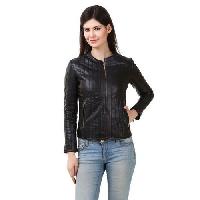 Ladies Leather Black Jacket