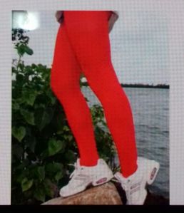 Cotton Red Leggings