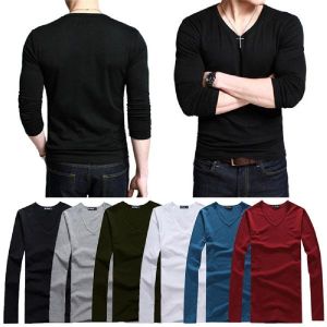 Mens V Neck Full Sleeve T-Shirts