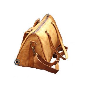 Triangle Leather Duffle Bags