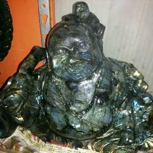 Gemstone Laughing Buddha Statue