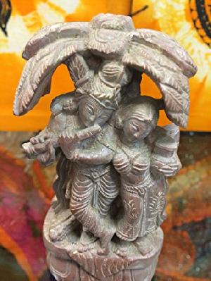 Gemstone Radha Krishna Statue