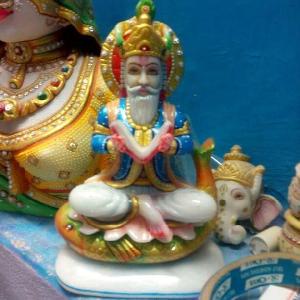 Marble Vishwakarma Statue