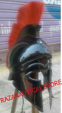 Greek Corinthian Helmet With Red Plume