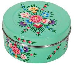 Enamel Hand Painted Round Box