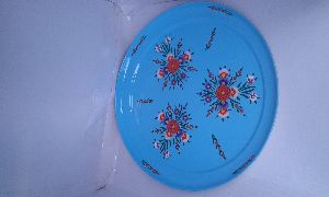 Enamel Hand Painted Round Tray