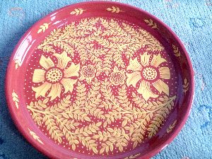 Hand painted serving Tray round