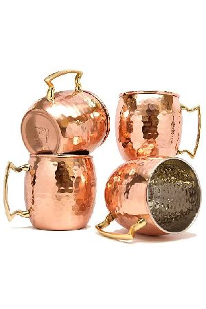 Copper Hammered Mugs
