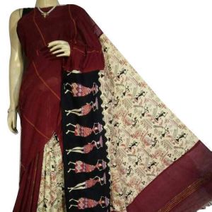 Ladies Cotton Khesh Gurjari Sarees