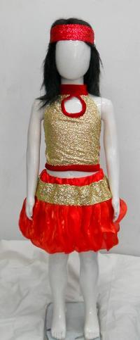Red Golden Girl Dress