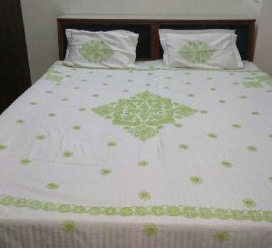 Chikan Embroidered Bedsheets