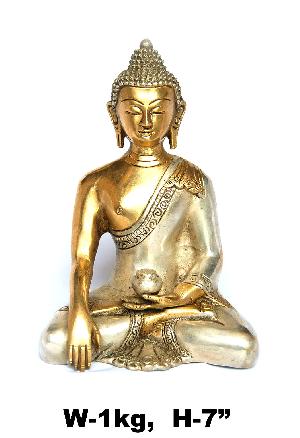 Lord Buddha Brass Handicraft Statue