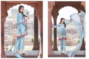 Qalamkar Chiffon Pakistani Suit