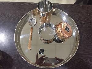 Copper Thali Set