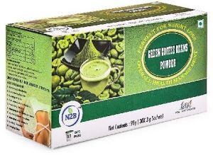 N2B Green Coffee Beans Powder 3gX30 Sachets Box