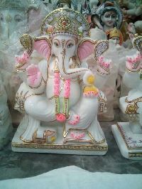 Pure Whit Marble Ganesh Statue