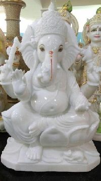 Ganesh Ji White Statue
