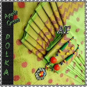 AF brand pola dot tussar silk sarees