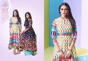 japan satin printed arihant palchu kurtis