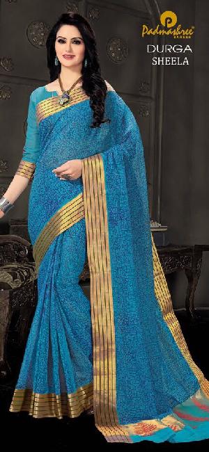 cotton border Sarees