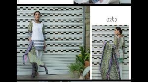 cotton lawn embroidered unstithced salwar kameez