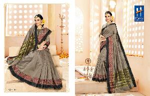 cotton silk border sarees