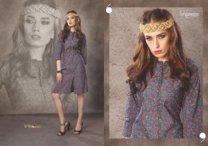 denim printed kurtis