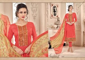 jam satin printed churidar suits