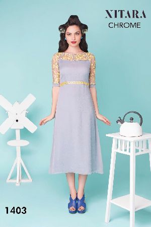 nitara chrome georgette designer kurtis