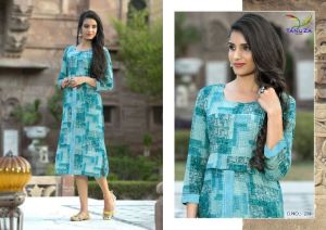 tanuza ethnic vol5 georgette printed kurtis