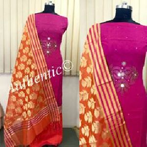 banarasi chanderi silk suits