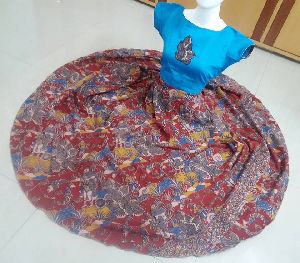 kalamkari anarkali cotton kurtis