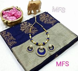 mfs raw kicha embroidery silk sarees