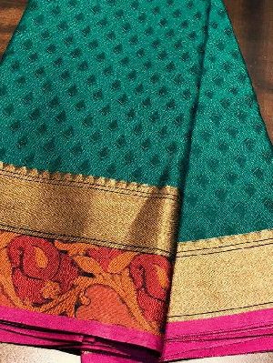 muslin silk blended sarees with weaving border