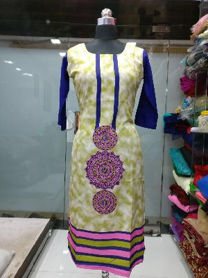 prime crepe digital printed kurtis