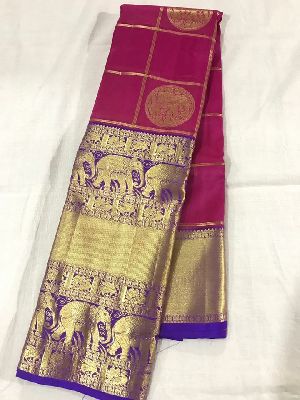 pure kanchi organza sarees with rich zari pallu