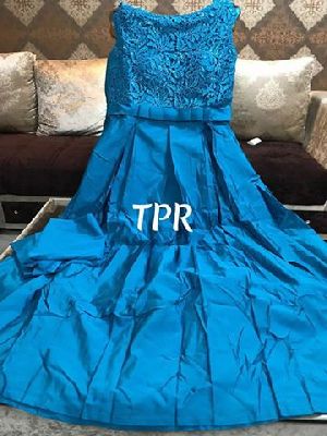 tpr silk stitched gowns with bottom and dupatta
