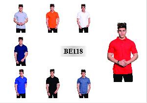 Men's T Shirt BE118 Half Sleeves Plain Polo Neck