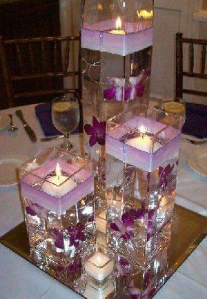 Glass Table Top Candle Holders