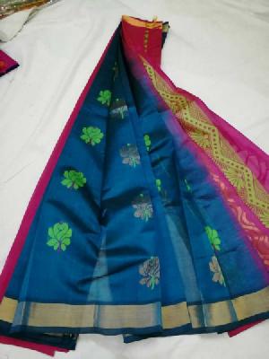 assam butta sarees with running blouse