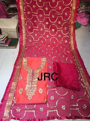 chanderi gota work suits