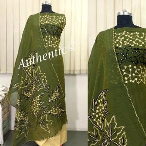 chanderi mirror work suits