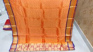 kanchi organza tissue heavy zari sarees