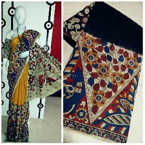 latest kalamkari cotton printed sarees