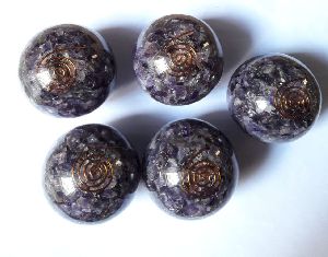 Amethyst Orgone Stone Spheres